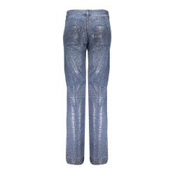 Geisha Kids Jeans leopard print coated blue denim printed coated