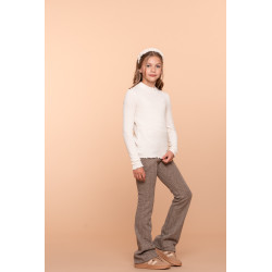 Geisha Kids Pants jacquard flared brown/gold