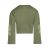 Koko Noko Sweater dropped shoulder cropped Army green