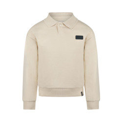 Koko Noko Sweater with polo collar  Off white