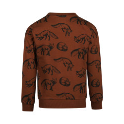 Koko Noko Sweater dropped shoulder with crewneck Brown