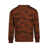 Koko Noko Sweater dropped shoulder with crewneck Brown