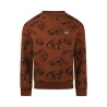 Koko Noko Sweater dropped shoulder with crewneck Brown