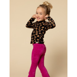 LOOXS Little velvet rib pants magenta pink
