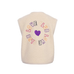 LOOXS Little teddy gilet Dove white