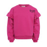 LOOXS Little sweater with ruffles magenta pink