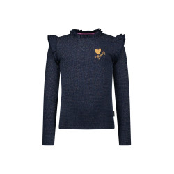 B.Nosy Tonya  top wit ruffles Navy