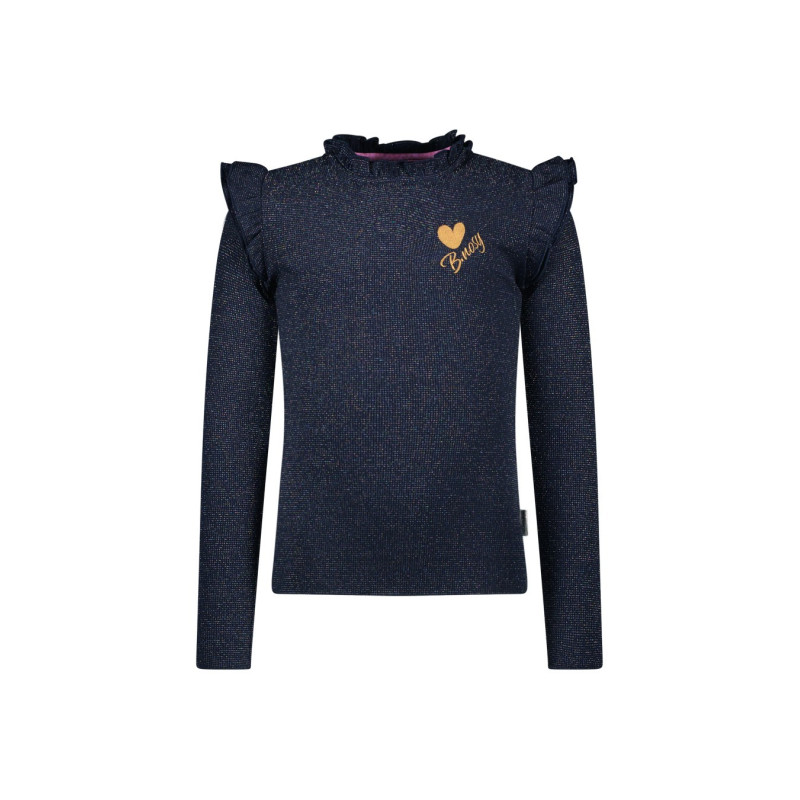 B.Nosy Tonya  top wit ruffles Navy