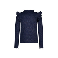 B.Nosy Tonya  top wit ruffles Navy