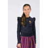 B.Nosy Tonya  top wit ruffles Navy