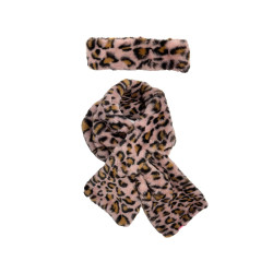 B.Nosy Annegirls scarf and headband lt. Pink leo