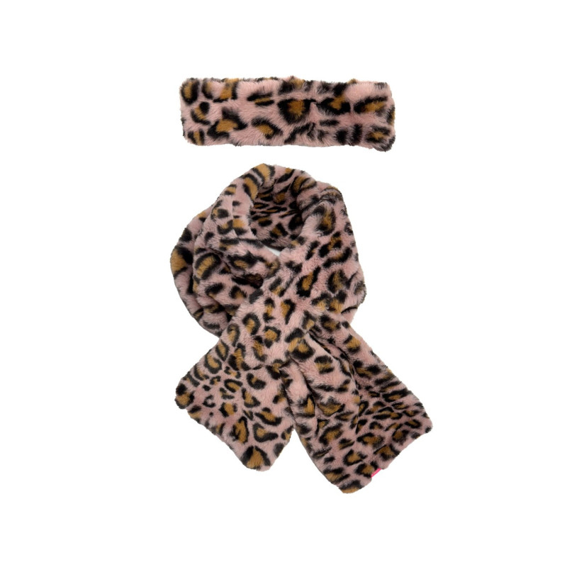 B.Nosy Annegirls scarf and headband lt. Pink leo