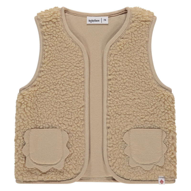 Babyface baby girls teddy gilet Nude