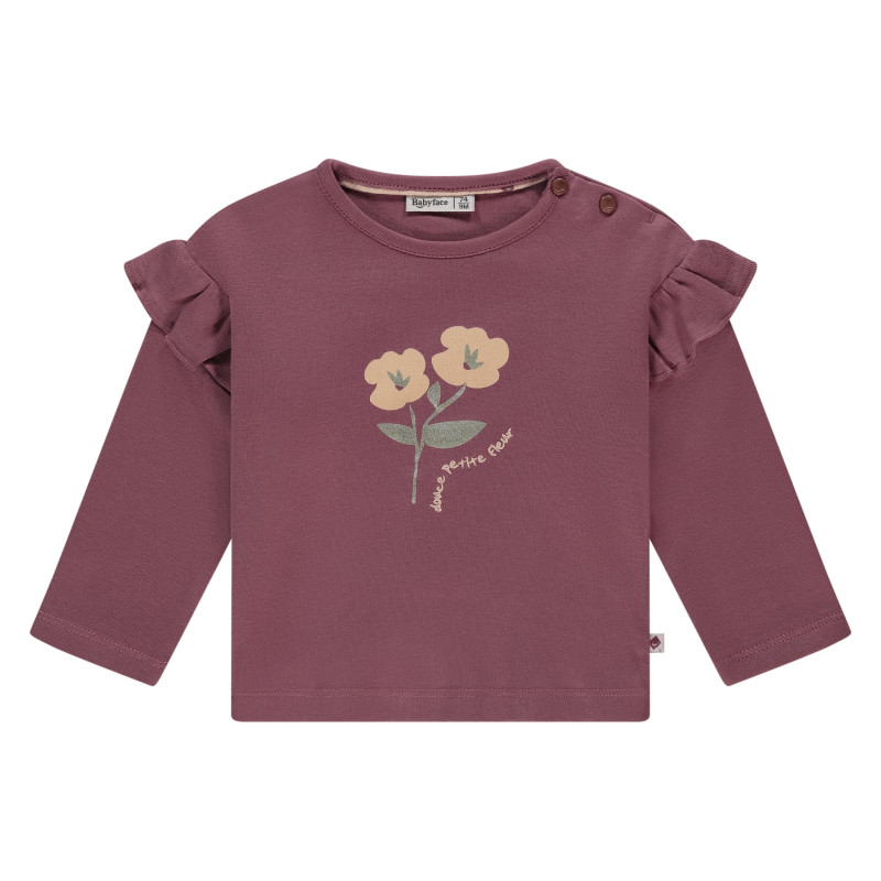 Babyface baby girls t-shirt long sleeve Burgundy