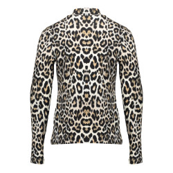 Geisha Kids Top ls AOP panter black/sand