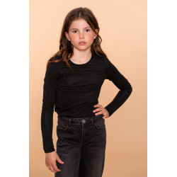 Geisha Kids Top ls sparkle black