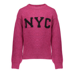 Geisha Kids Pullover NYC fuchsia/black