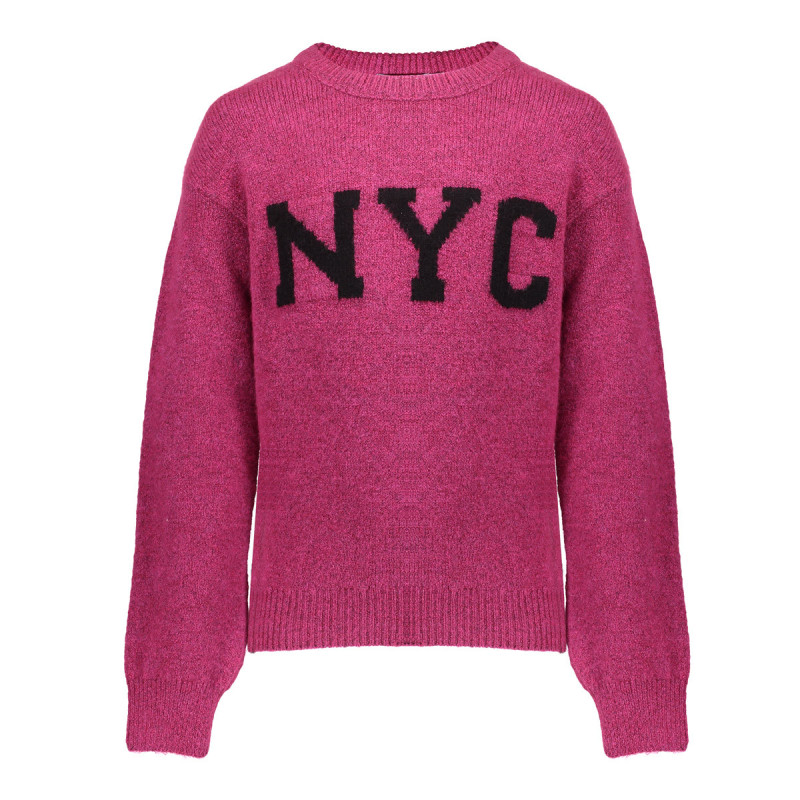 Geisha Kids Pullover NYC fuchsia/black