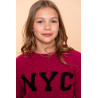 Geisha Kids Pullover NYC fuchsia/black