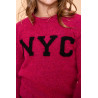 Geisha Kids Pullover NYC fuchsia/black