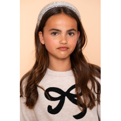 Geisha Kids Sweat bow beige melange / black