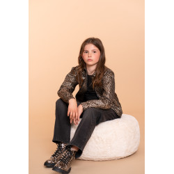 Geisha Kids Jeans wide leg black