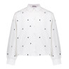 Geisha Kids Blouse hearts white/black