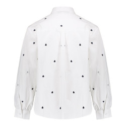 Geisha Kids Blouse hearts white/black