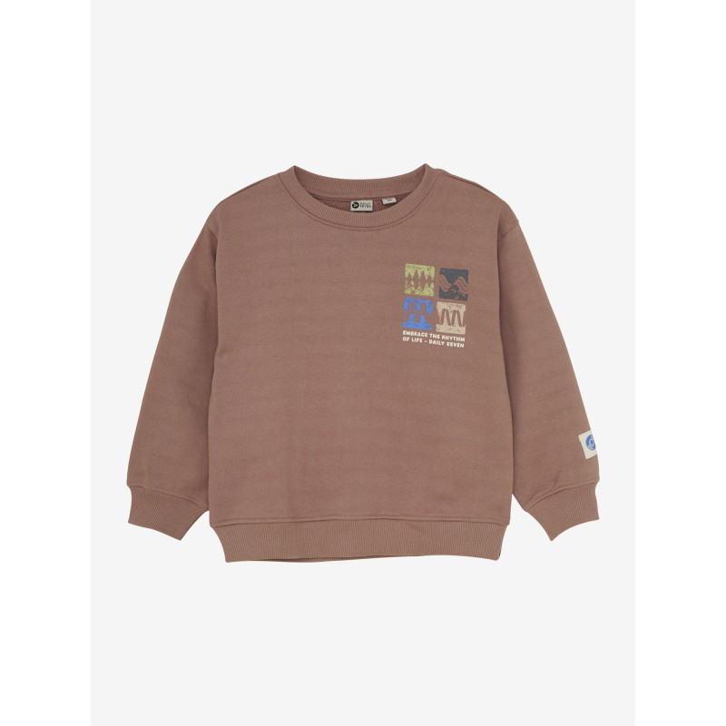 Daily 7 Oversized Sweater Artwork Burlwood