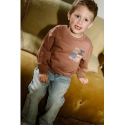 Daily 7 Oversized Sweater Artwork Burlwood