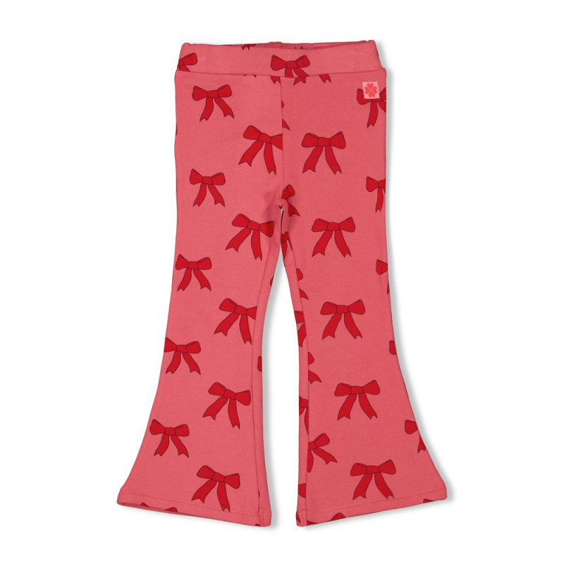 Jubel Flared broek AOP - Queen Of Hearts Roze