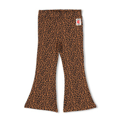 Jubel Flared broek AOP - Queen Of Hearts Bruin