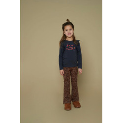 Jubel Flared broek AOP - Queen Of Hearts Bruin