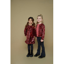 Jubel Flared broek AOP - Queen Of Hearts Antraciet