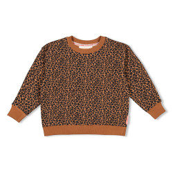 Jubel Sweater AOP - Queen Of Hearts Bruin