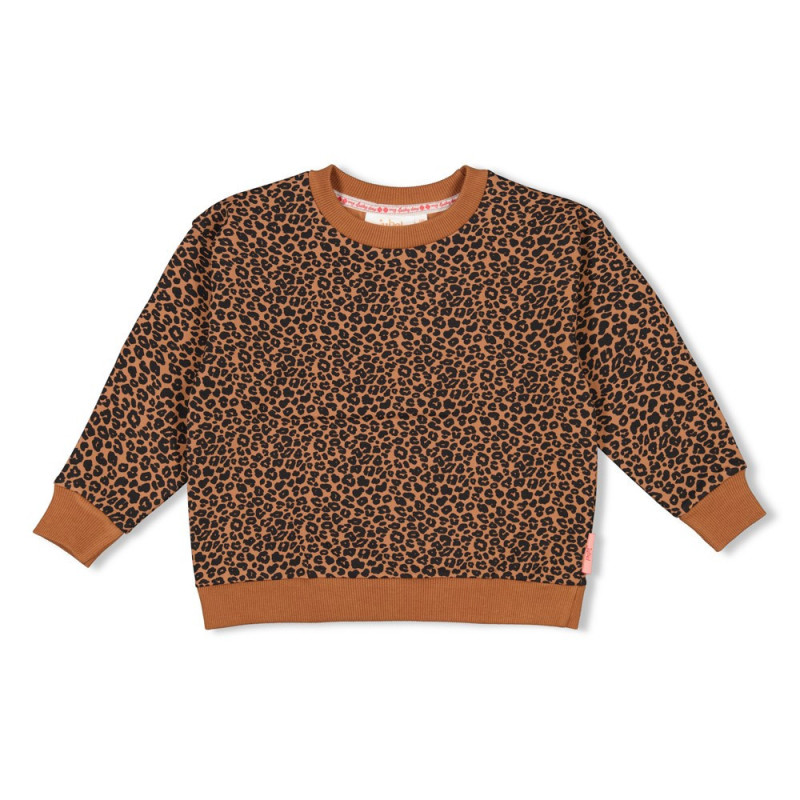 Jubel Sweater AOP - Queen Of Hearts Bruin