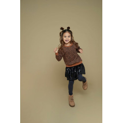 Jubel Sweater AOP - Queen Of Hearts Bruin