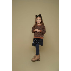 Jubel Sweater AOP - Queen Of Hearts Bruin