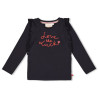 Jubel Longsleeve ruches - Queen Of Hearts Antraciet