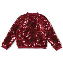 Jubel Pailetten bomberjack - Queen Of Hearts Bordeaux