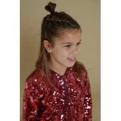 Jubel Pailetten bomberjack - Queen Of Hearts Bordeaux