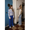 Indian Blue Jeans Knitwear Fuzzy Stripe White