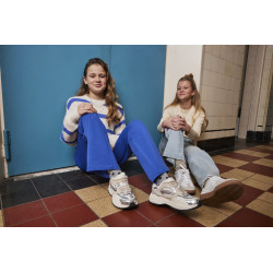 Indian Blue Jeans Knitwear Fuzzy Stripe White