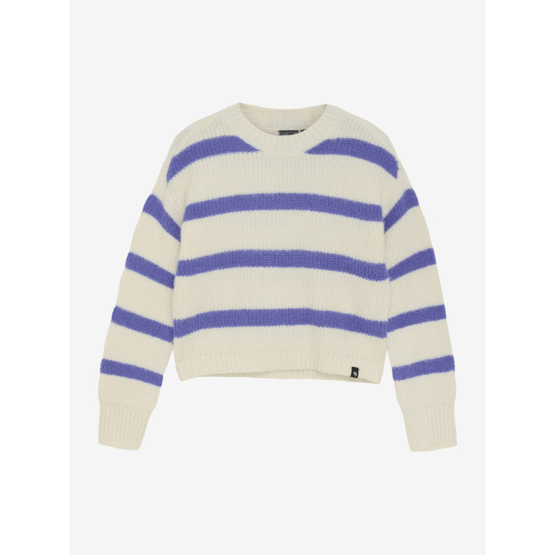 Indian Blue Jeans Knitwear Fuzzy Stripe White
