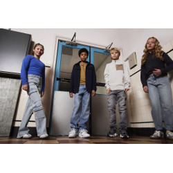 Indian Blue Jeans Shirt Studs Grey