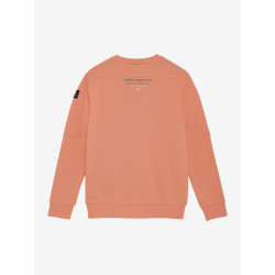 Indian Blue Jeans Sweater Chest Print Brushed Orange