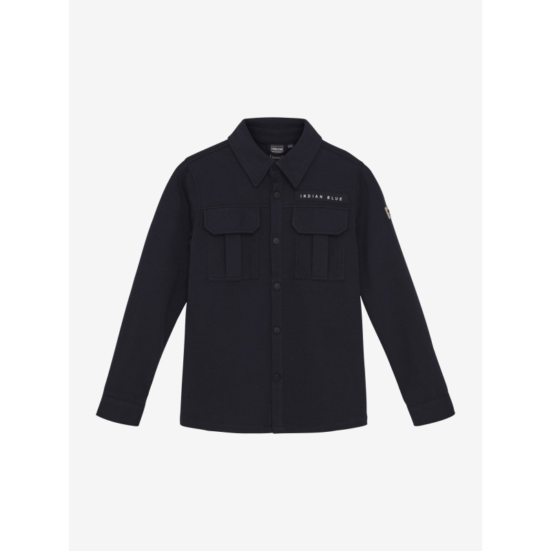 Indian Blue Jeans Shirt Jacket Twill Stretch Dark Navy
