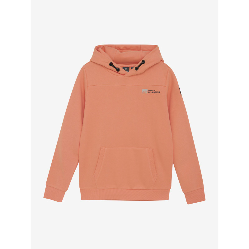 Indian Blue Jeans Hoodie Kangaroo Pocket Orange