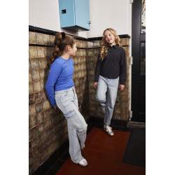 Indian Blue Jeans Longsleeve  Logo Jaquard Blue