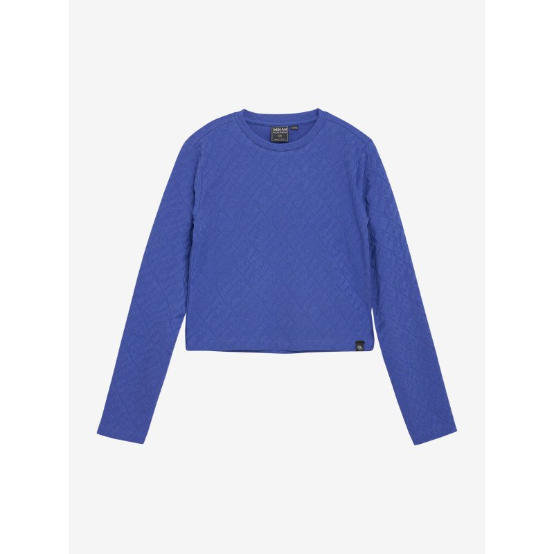 Indian Blue Jeans Longsleeve  Logo Jaquard Blue